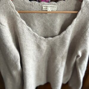 Women's Alpaca Beige Cream Sweater
